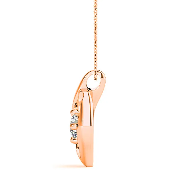 Four Prong Round Diamond Solitaire Necklace Pendant