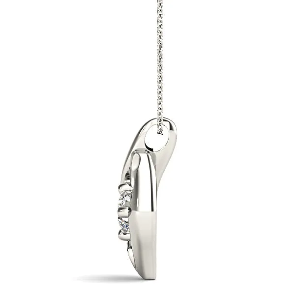 Four Prong Round Diamond Solitaire Necklace Pendant