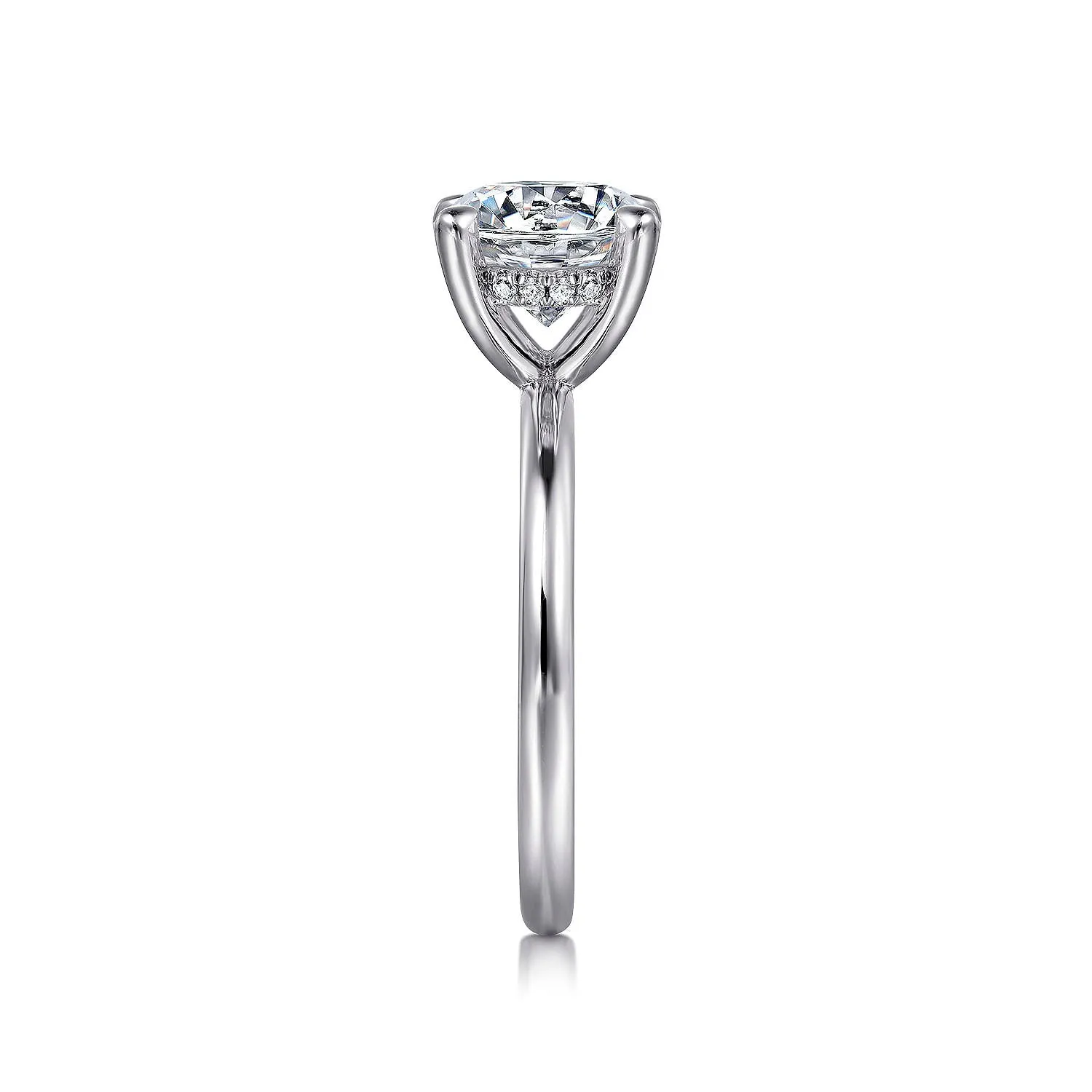Gabriel & Co. 14k White Gold Round Diamond Semi-Mount Engagement Ring – ER15739R8W44JJ.CSCZ
