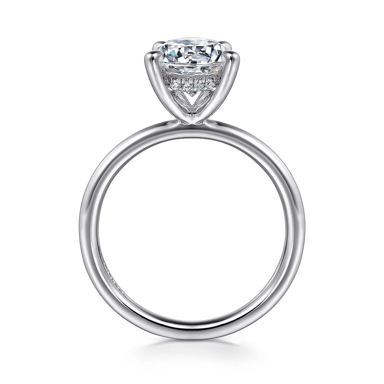 Gabriel & Co. 14k White Gold Round Diamond Semi-Mount Engagement Ring – ER15739R8W44JJ.CSCZ