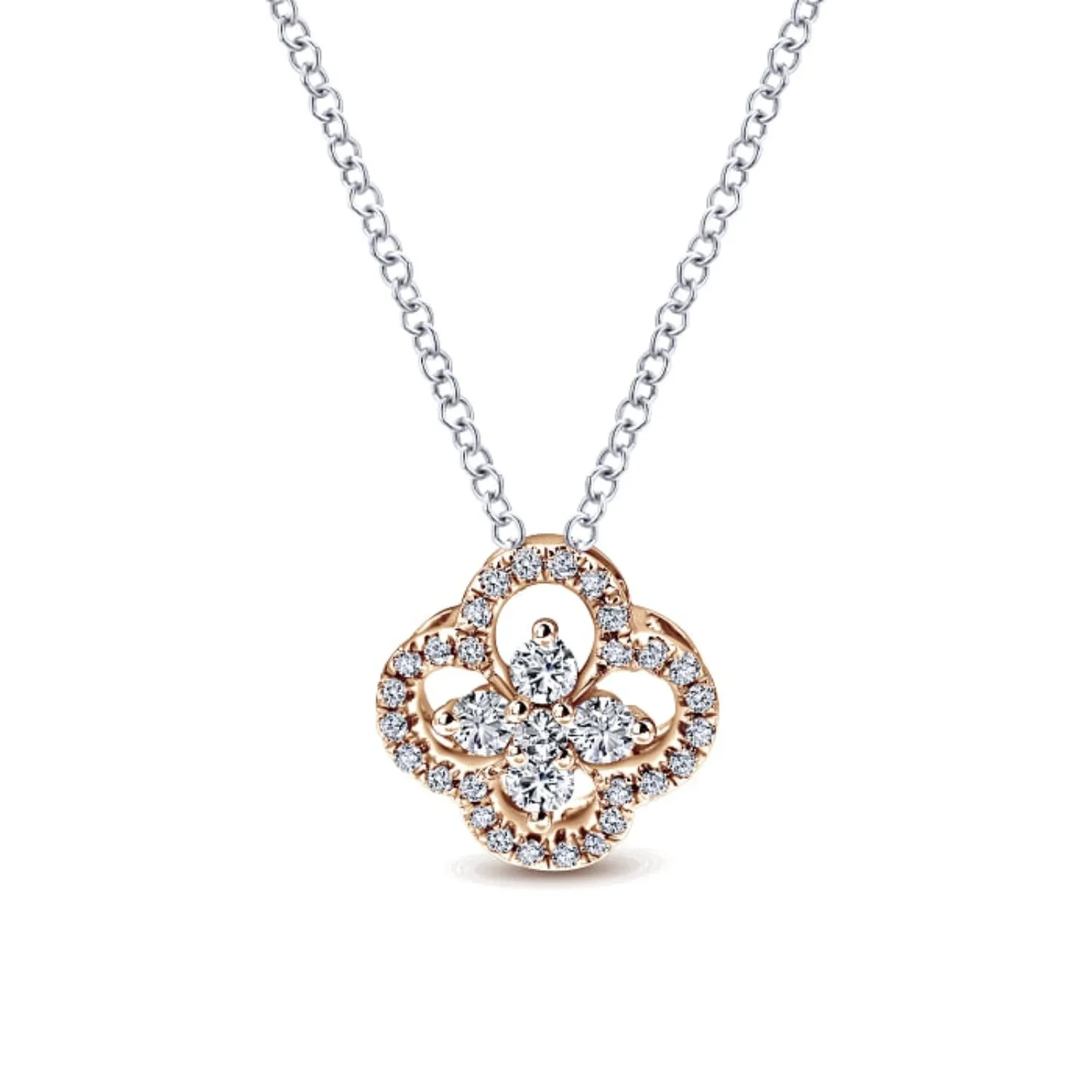 Gabriel & Co. Diamond "Clover" Pendant