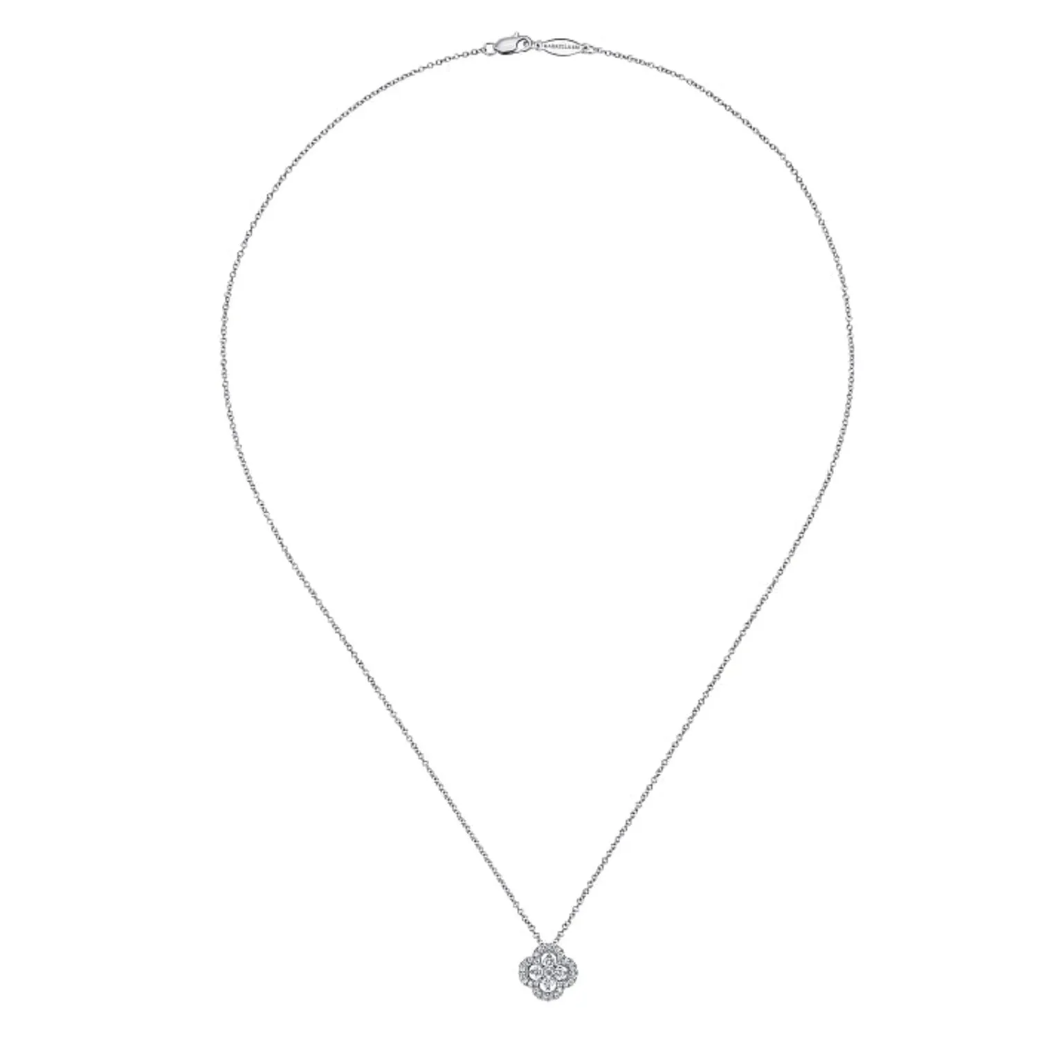 Gabriel & Co. Diamond "Clover" Pendant