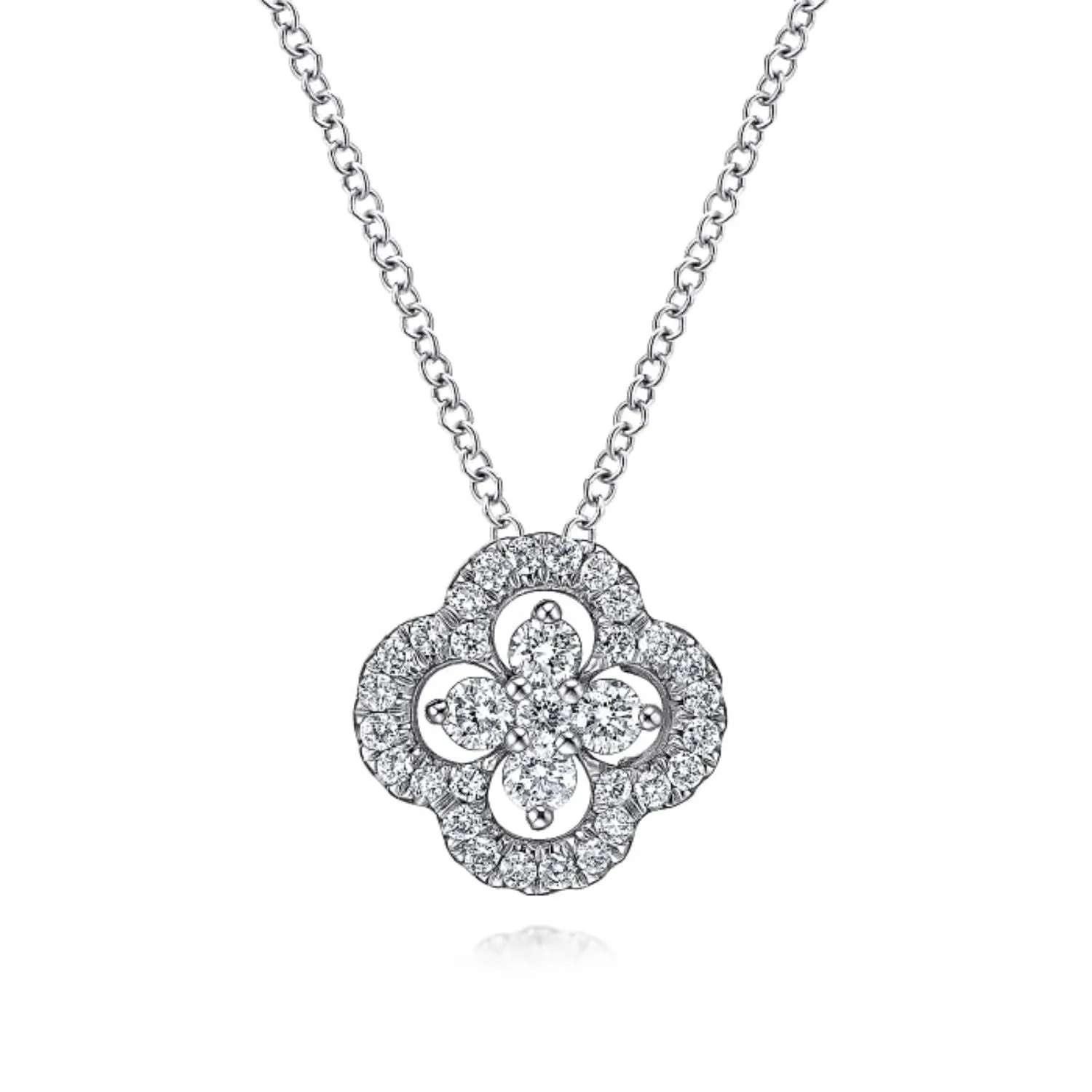 Gabriel & Co. Diamond "Clover" Pendant