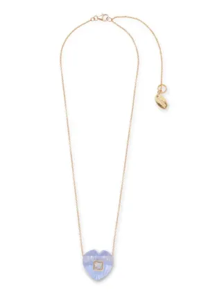 Gemini Necklace, Etched Periwinkle