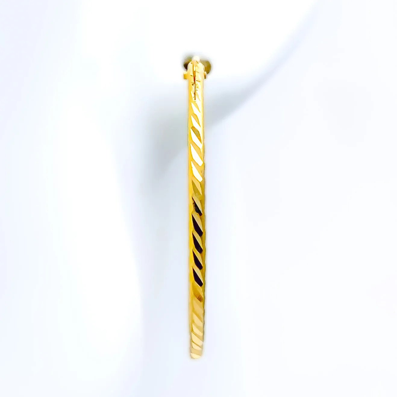 Glimmering Sophisticated 22k Gold Large Hoop Earrings