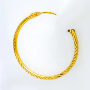 Glimmering Sophisticated 22k Gold Large Hoop Earrings