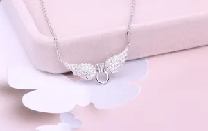 Glorious Angel Wings Pendant Necklaces 100% 925 Sterling Silver