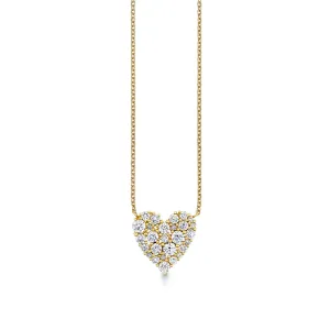 Gold & Diamond Cocktail Heart Necklace