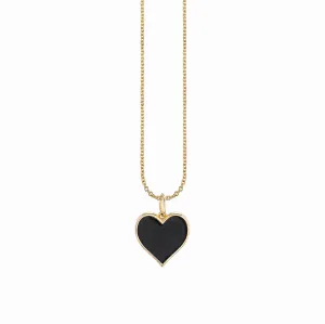 Gold & Enamel Large Heart Charm