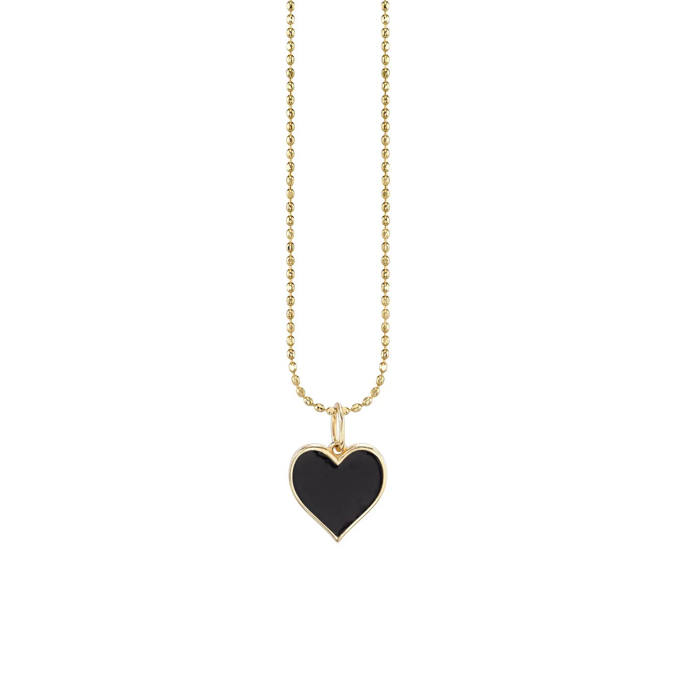 Gold & Enamel Small Heart Charm