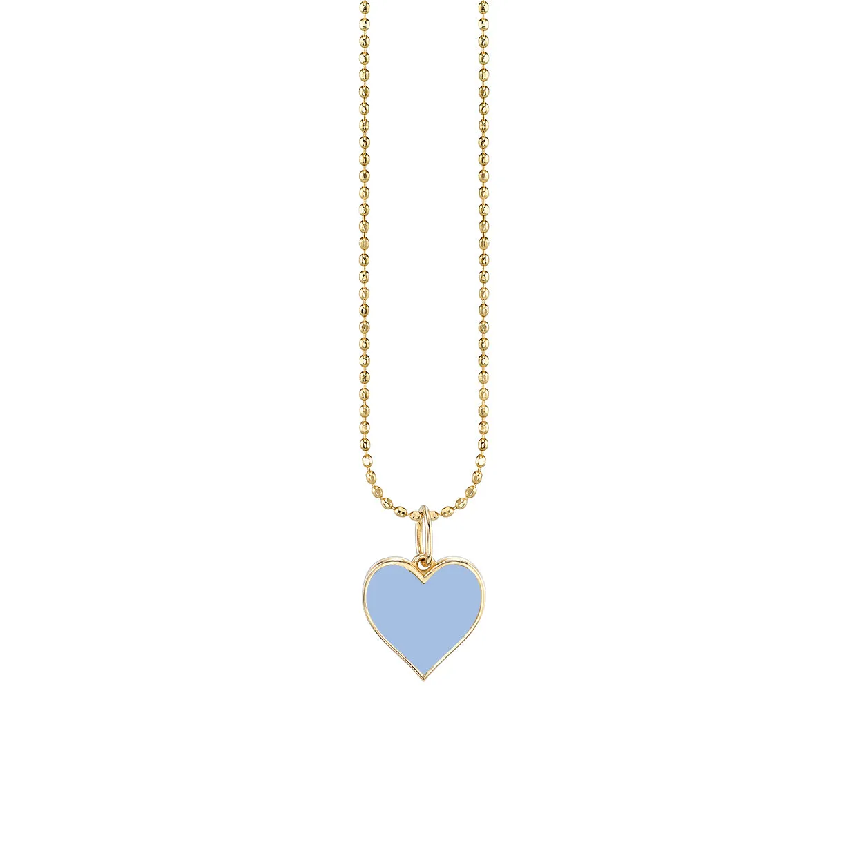 Gold & Enamel Small Heart Charm