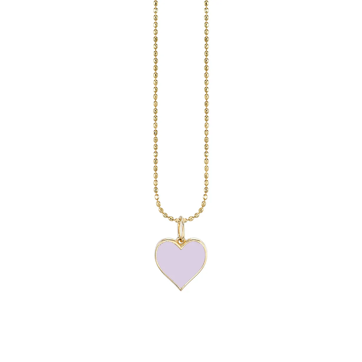Gold & Enamel Small Heart Charm