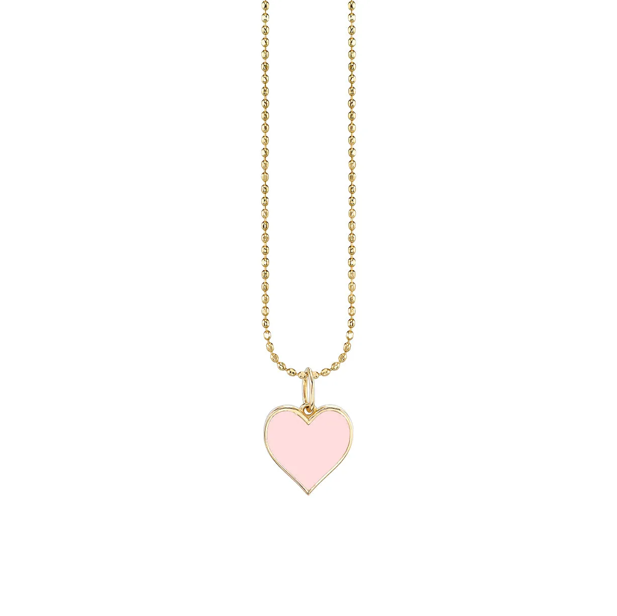 Gold & Enamel Small Heart Charm
