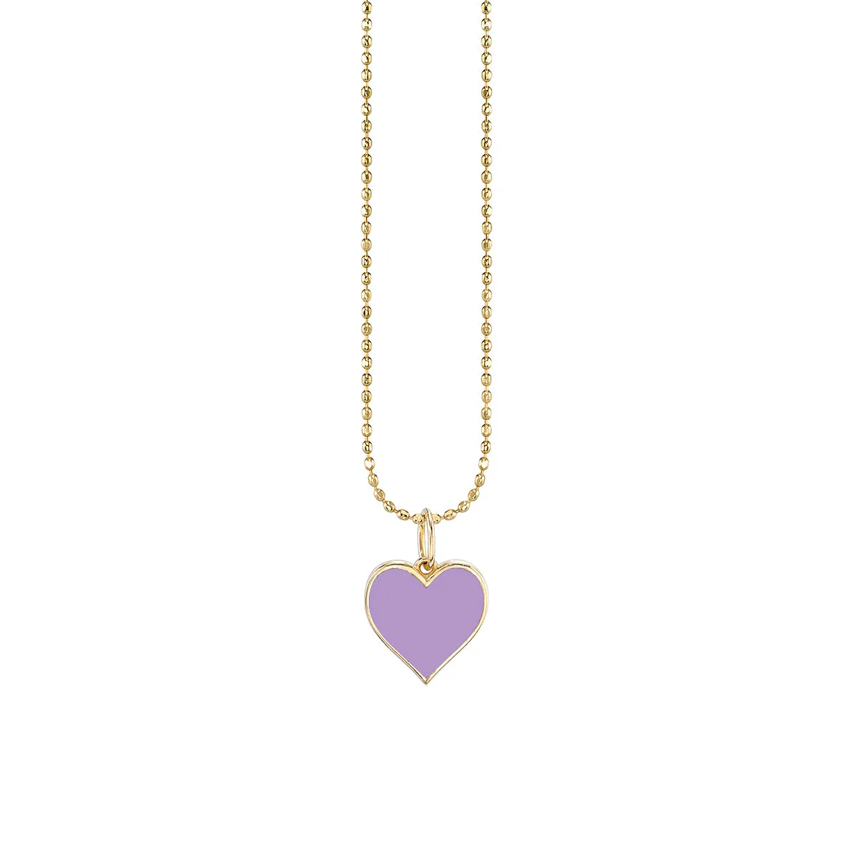 Gold & Enamel Small Heart Charm