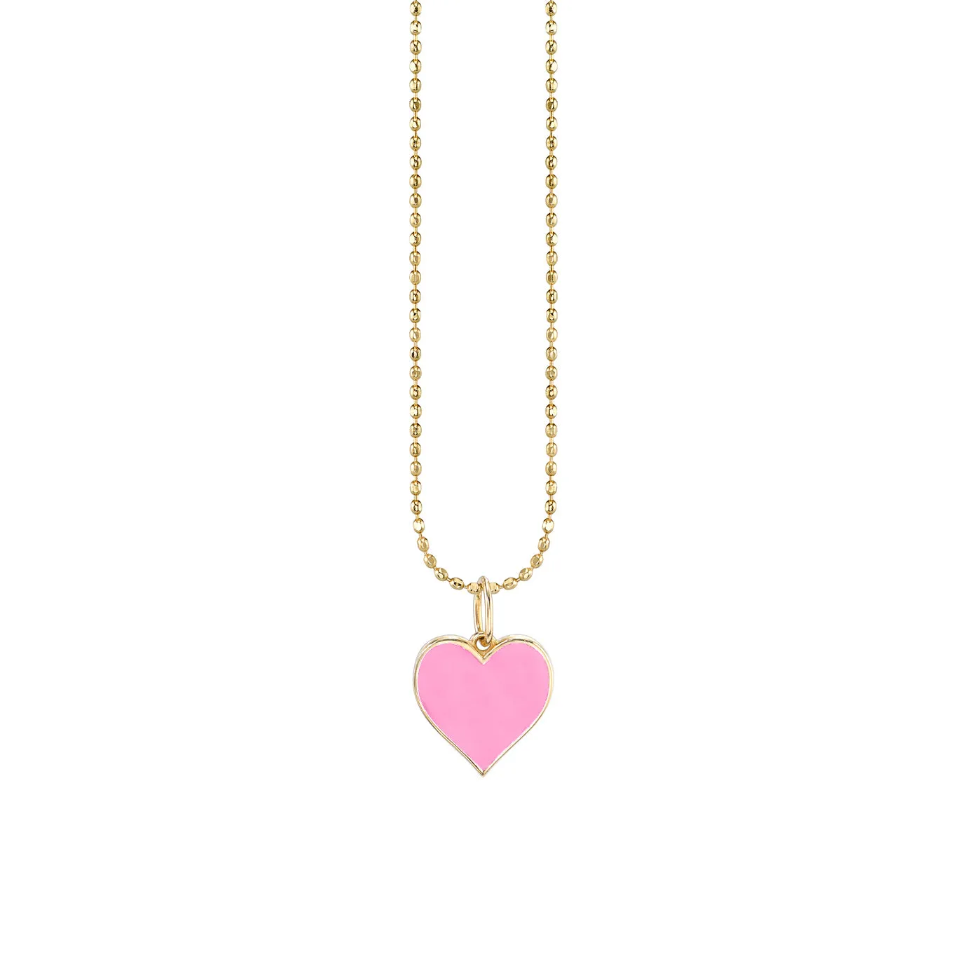 Gold & Enamel Small Heart Charm