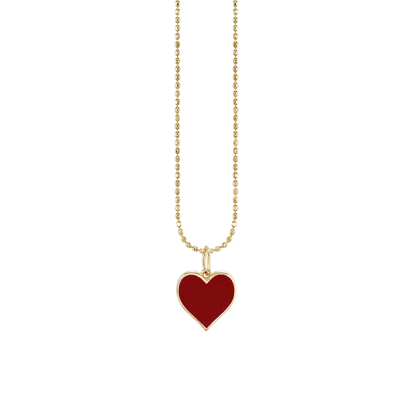 Gold & Enamel Small Heart Charm