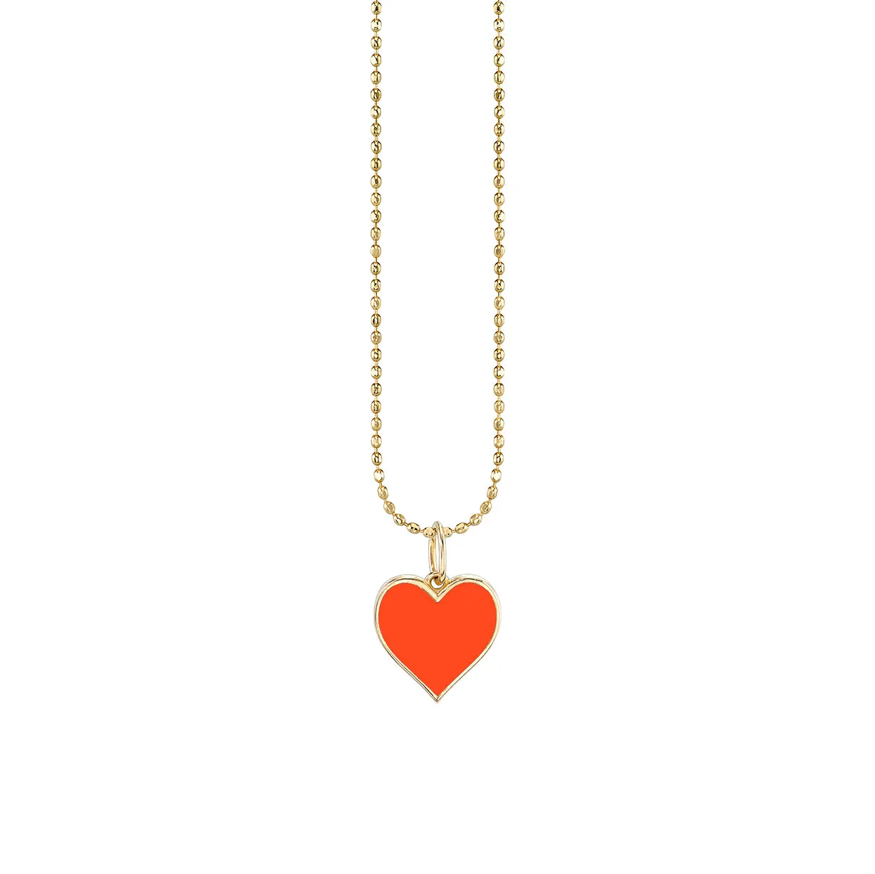 Gold & Enamel Small Heart Charm