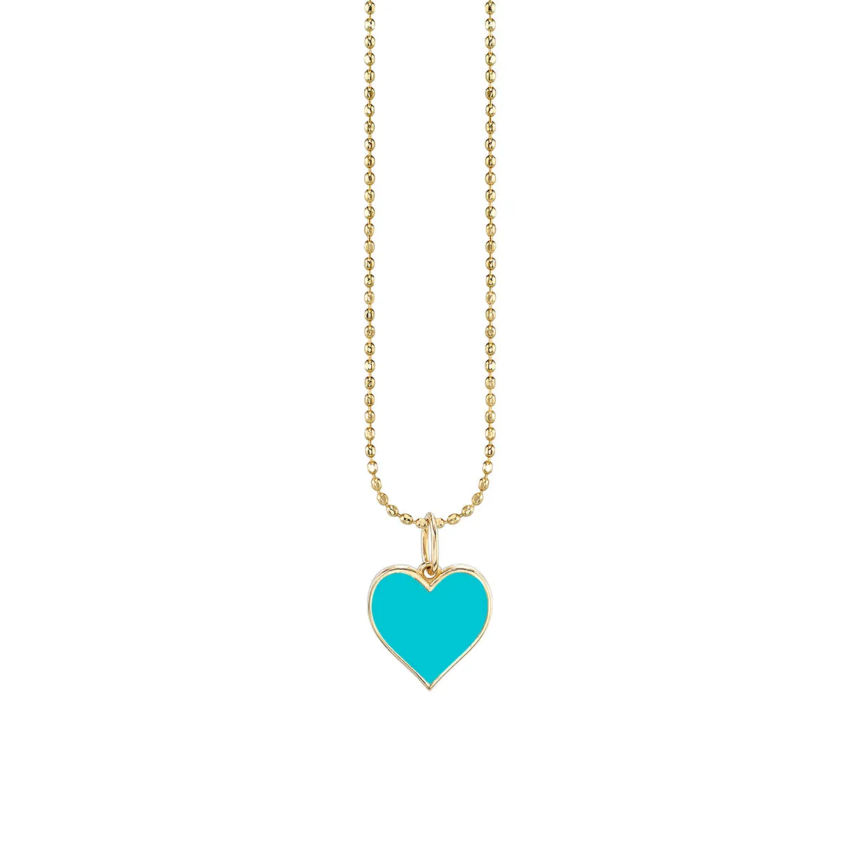 Gold & Enamel Small Heart Charm