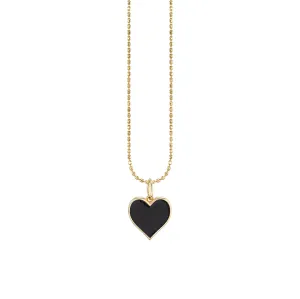 Gold & Enamel Small Heart Charm