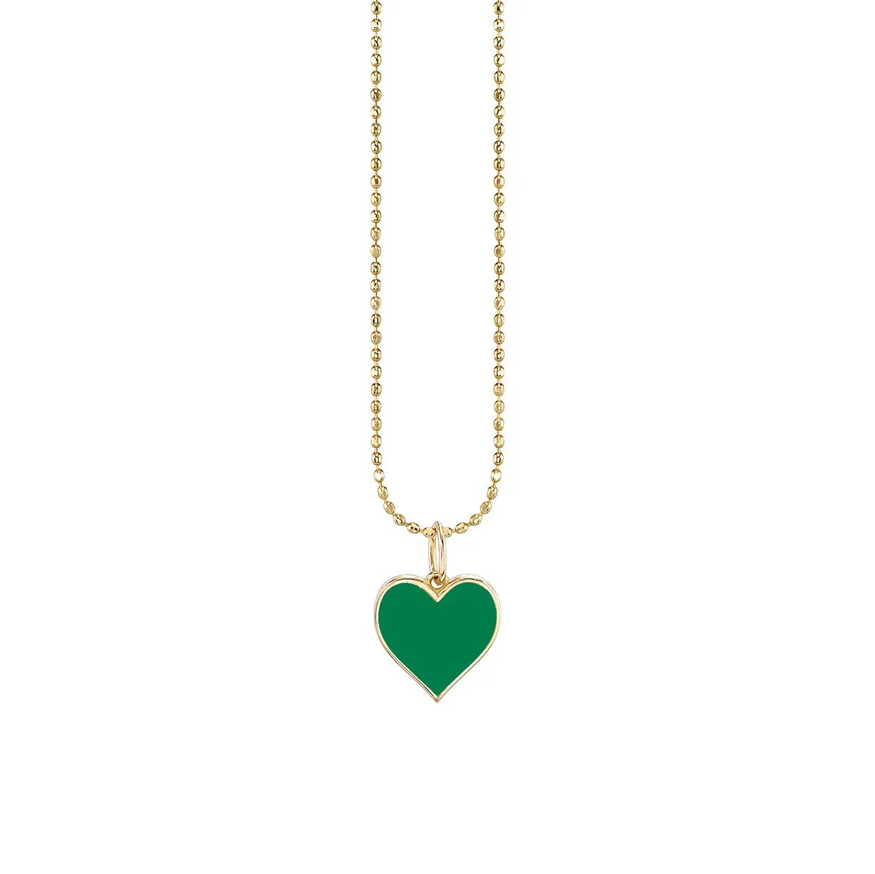 Gold & Enamel Small Heart Charm