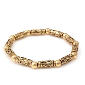 GOLD BEADS STRETCH BRACELET #GLB1300GLD (HC8/RA18)