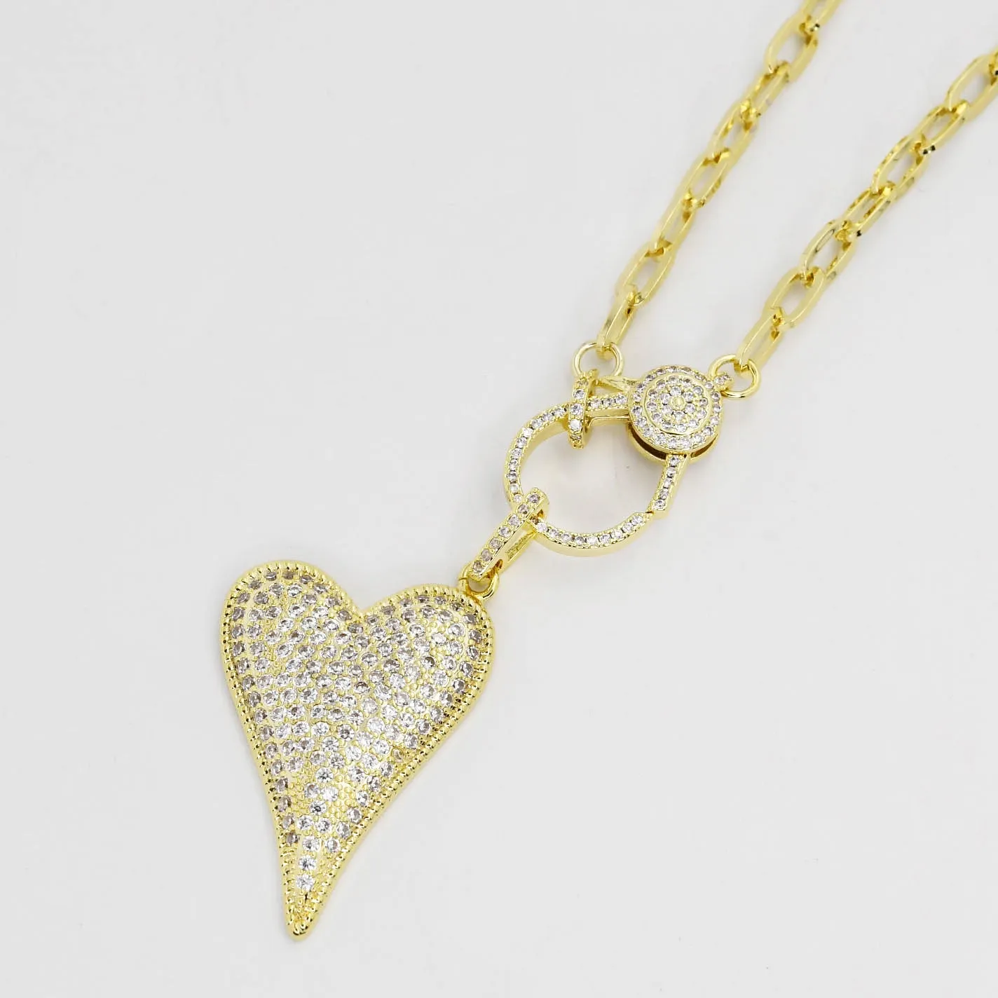 Gold Clip Heart