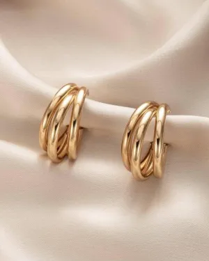 Gold Cut Out Hoops