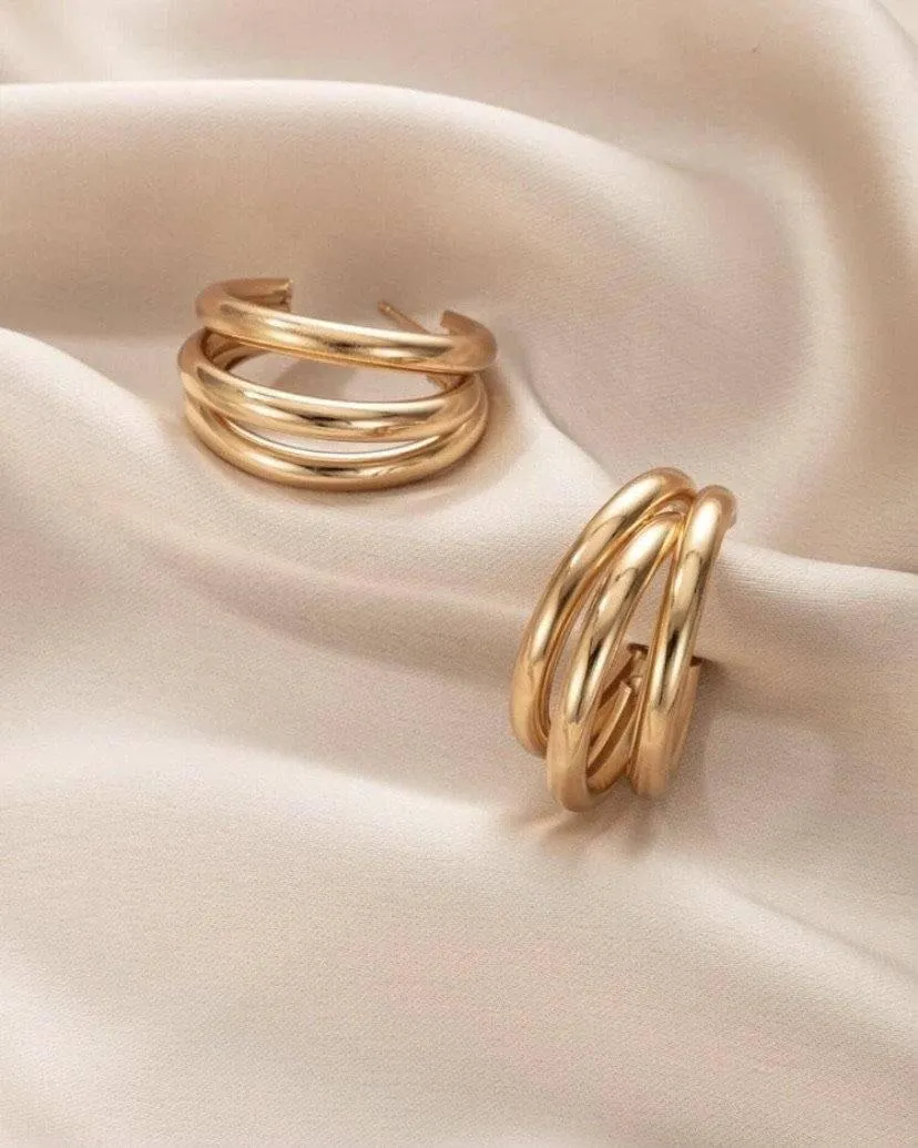 Gold Cut Out Hoops