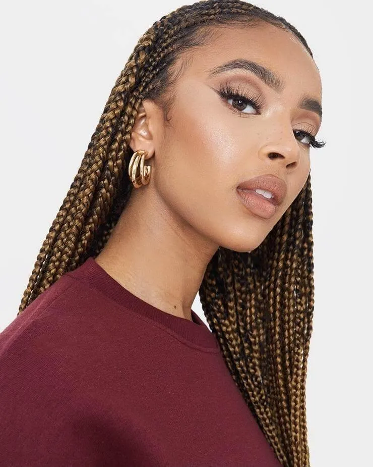 Gold Cut Out Hoops