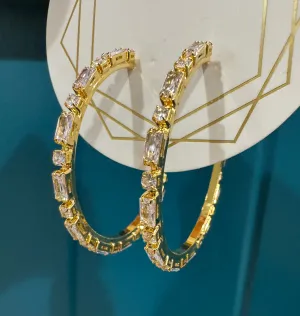 Gold Dazzling Hoops