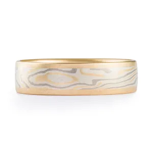 Gold Edged Twist Pattern Ring in Flare Palette
