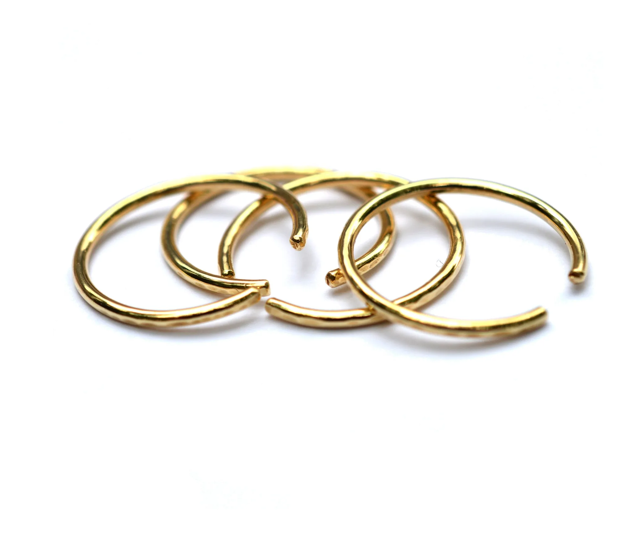 Gold Hammered Cuff Ring