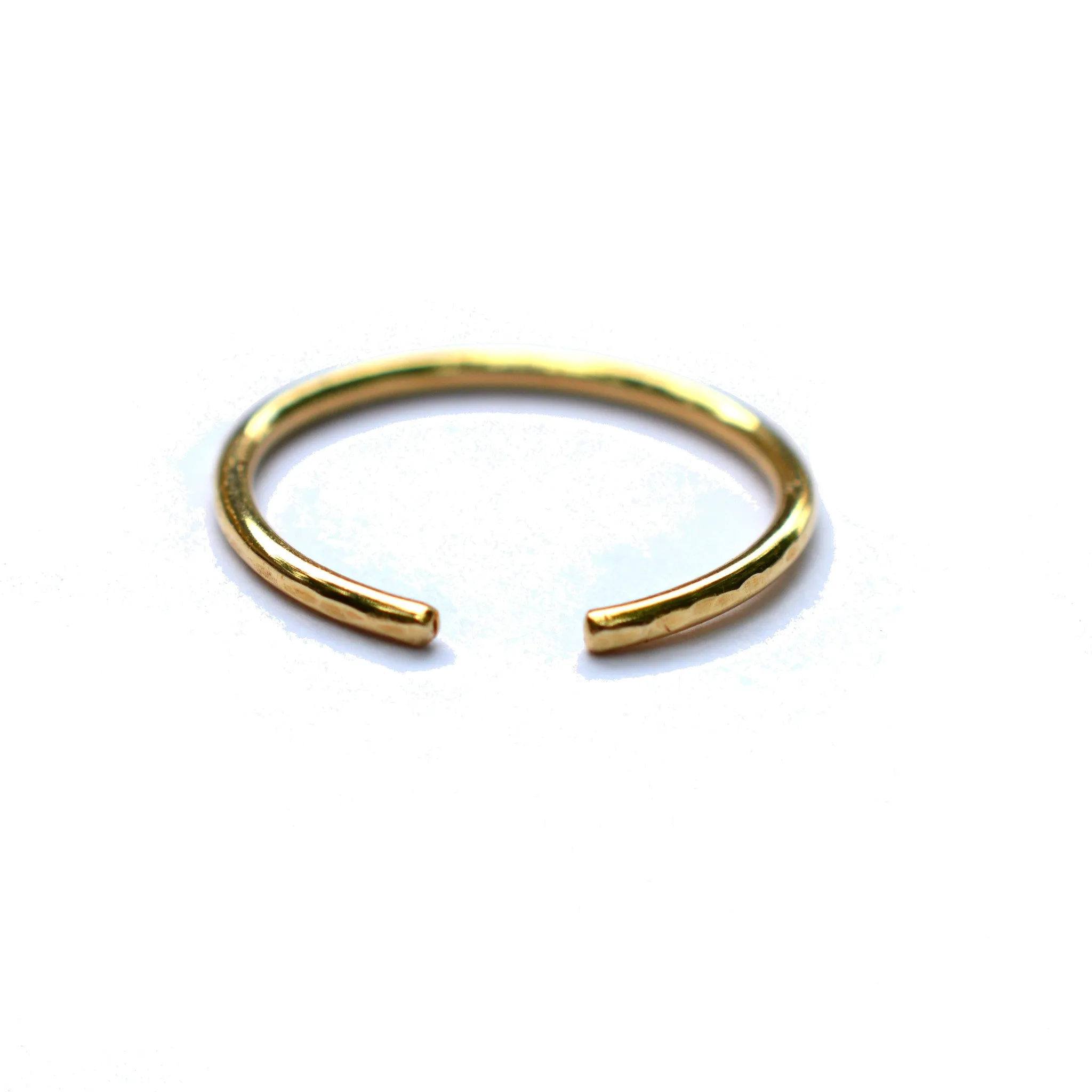 Gold Hammered Cuff Ring