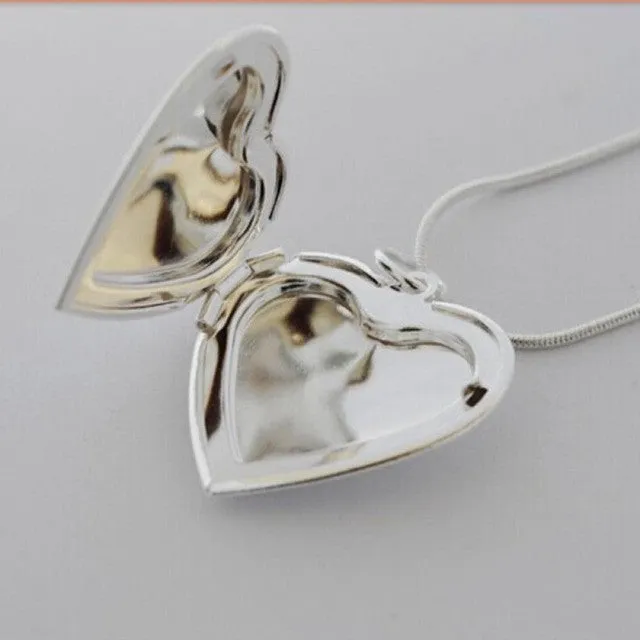 Gold Heart Locket Necklace