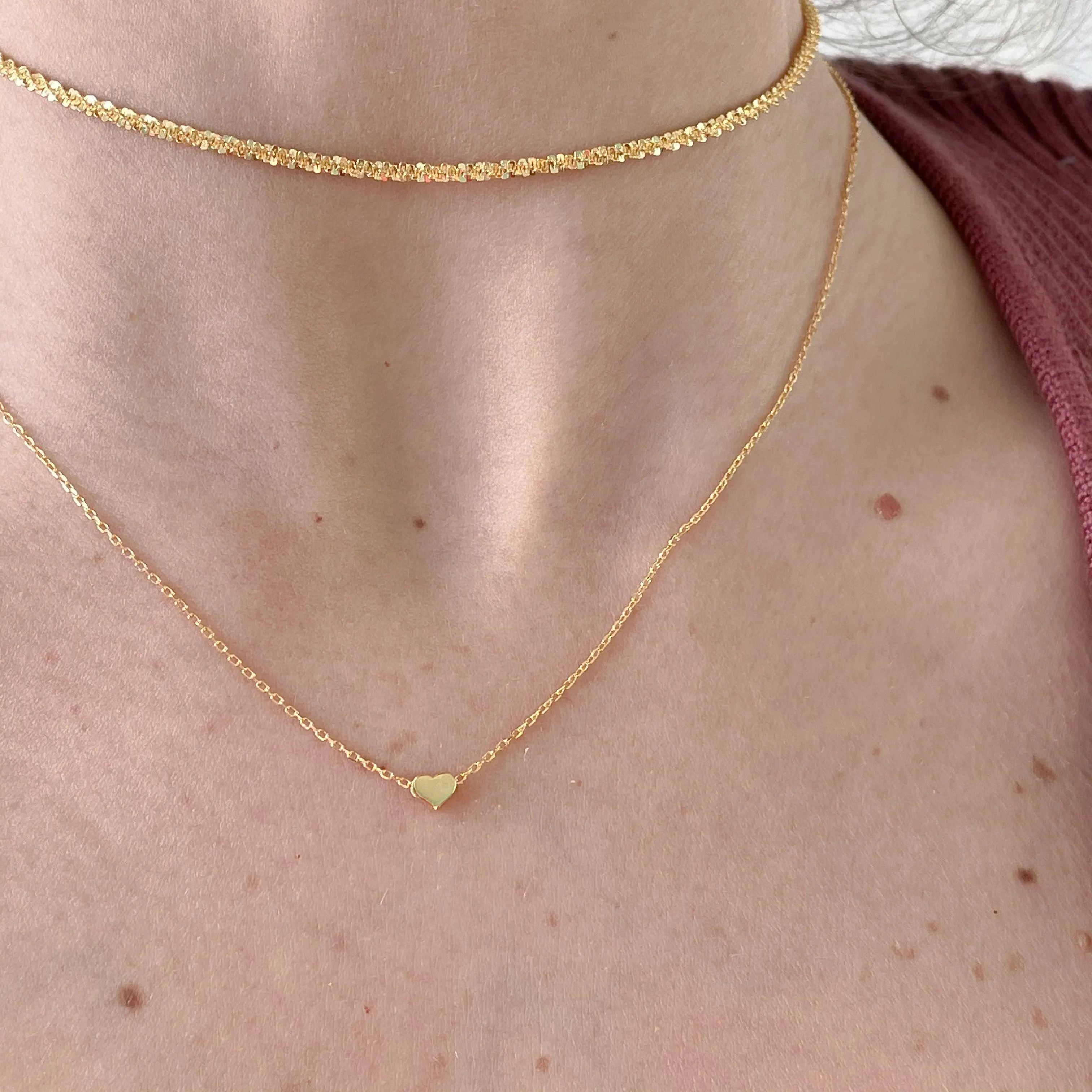 Gold Heart Necklace | Gold Dipped 925 Sterling Silver Necklace