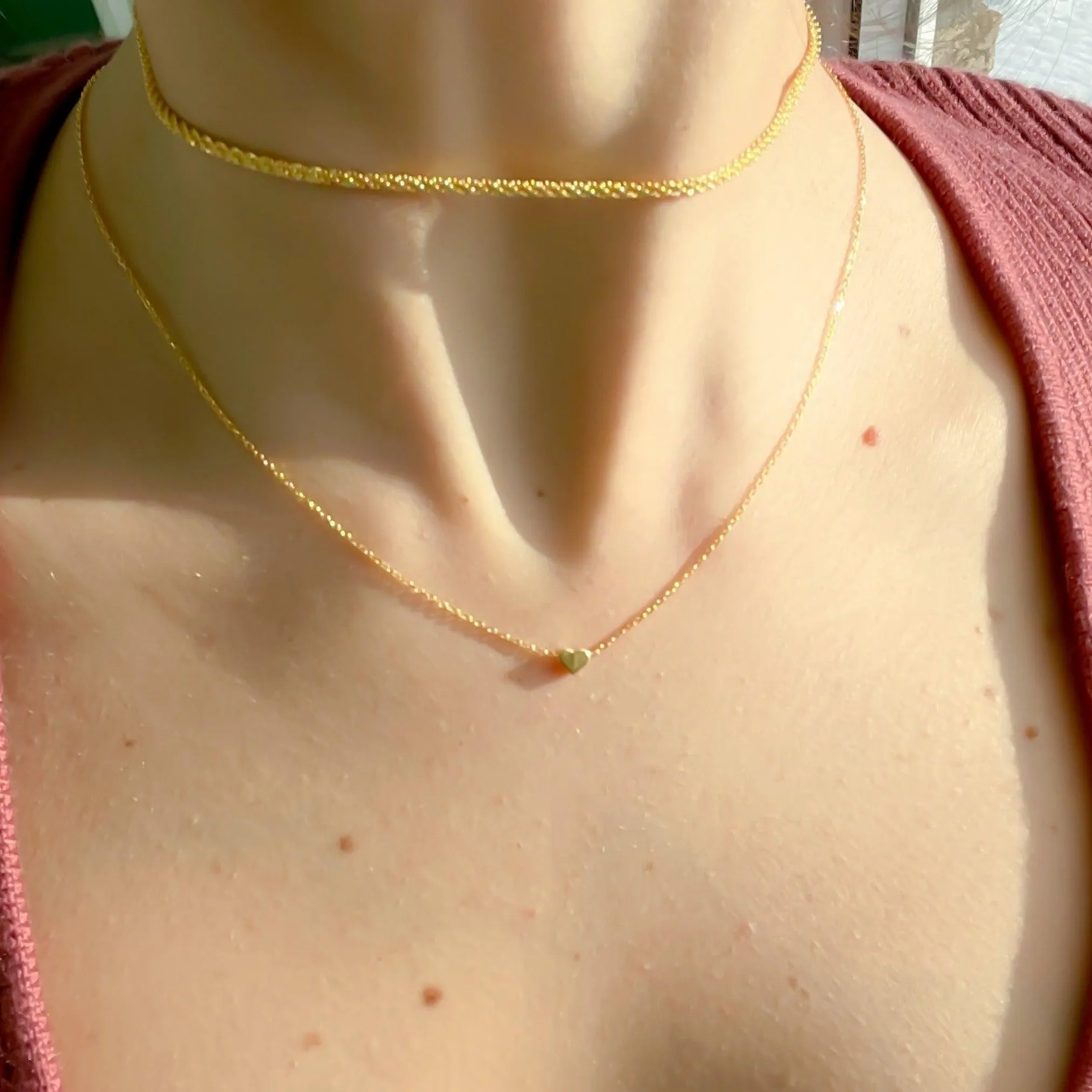 Gold Heart Necklace | Gold Dipped 925 Sterling Silver Necklace