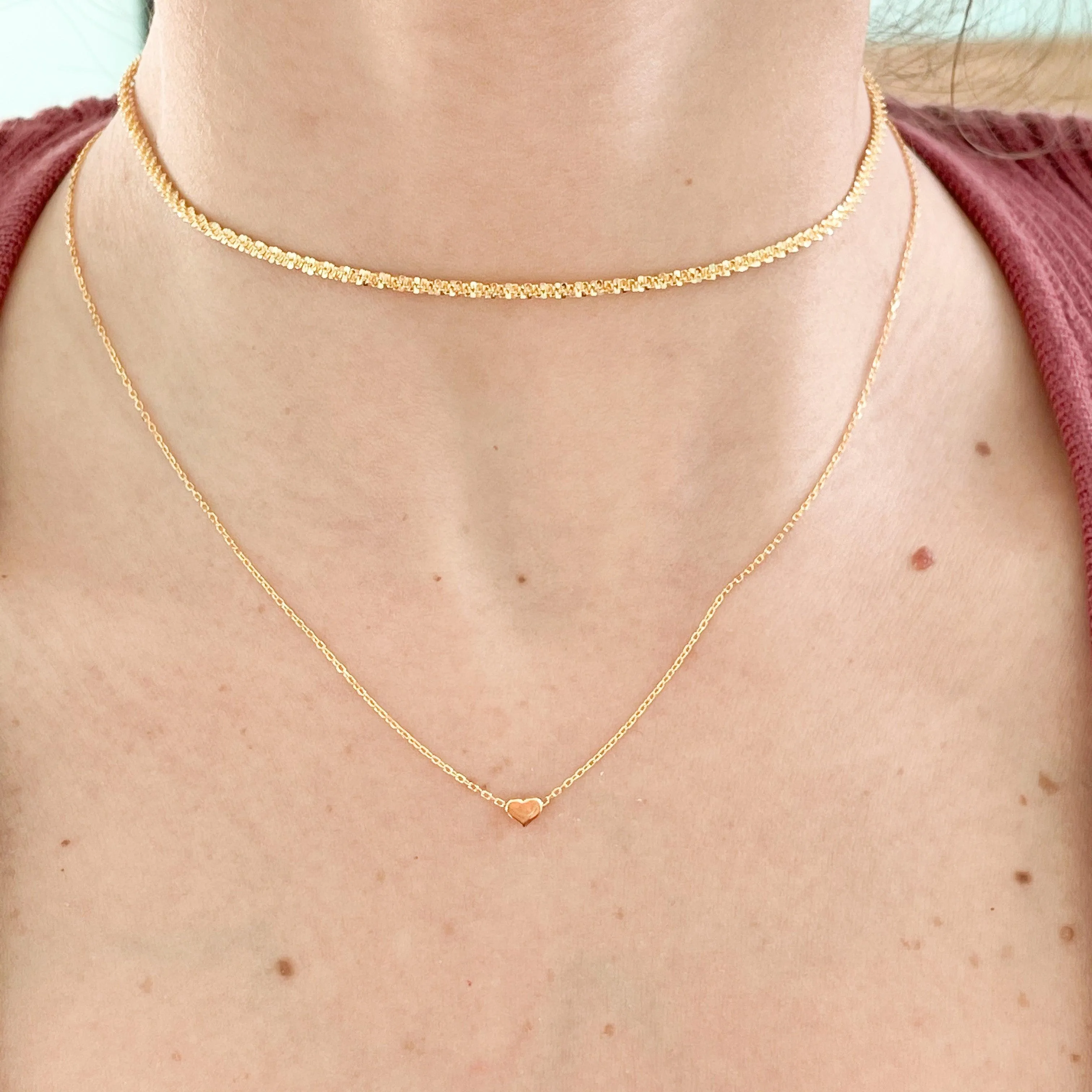 Gold Heart Necklace | Gold Dipped 925 Sterling Silver Necklace
