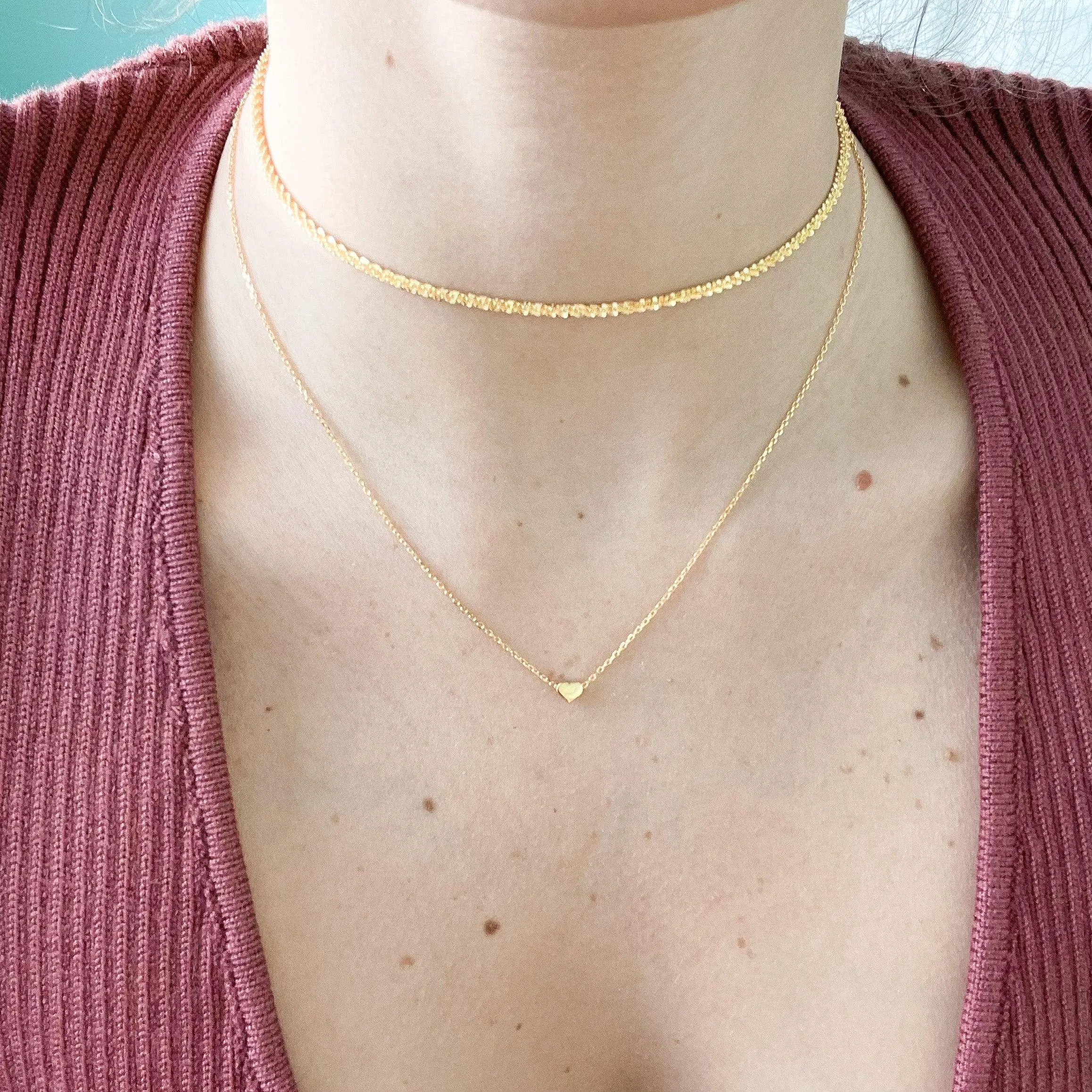 Gold Heart Necklace | Gold Dipped 925 Sterling Silver Necklace