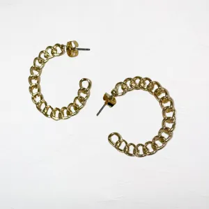 Golden Braided Half Hoop