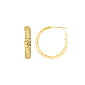 Golden Twisted Hoop Earrings