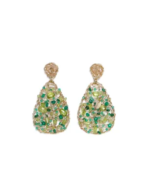 Gota Button Dangle Earrings (40mm)
