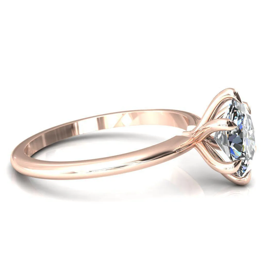 Gracey Oval Center Stone 6-Claw Prong Engagement Ring