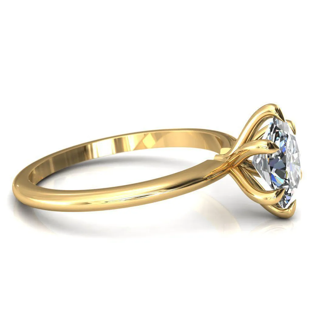 Gracey Oval Center Stone 6-Claw Prong Engagement Ring