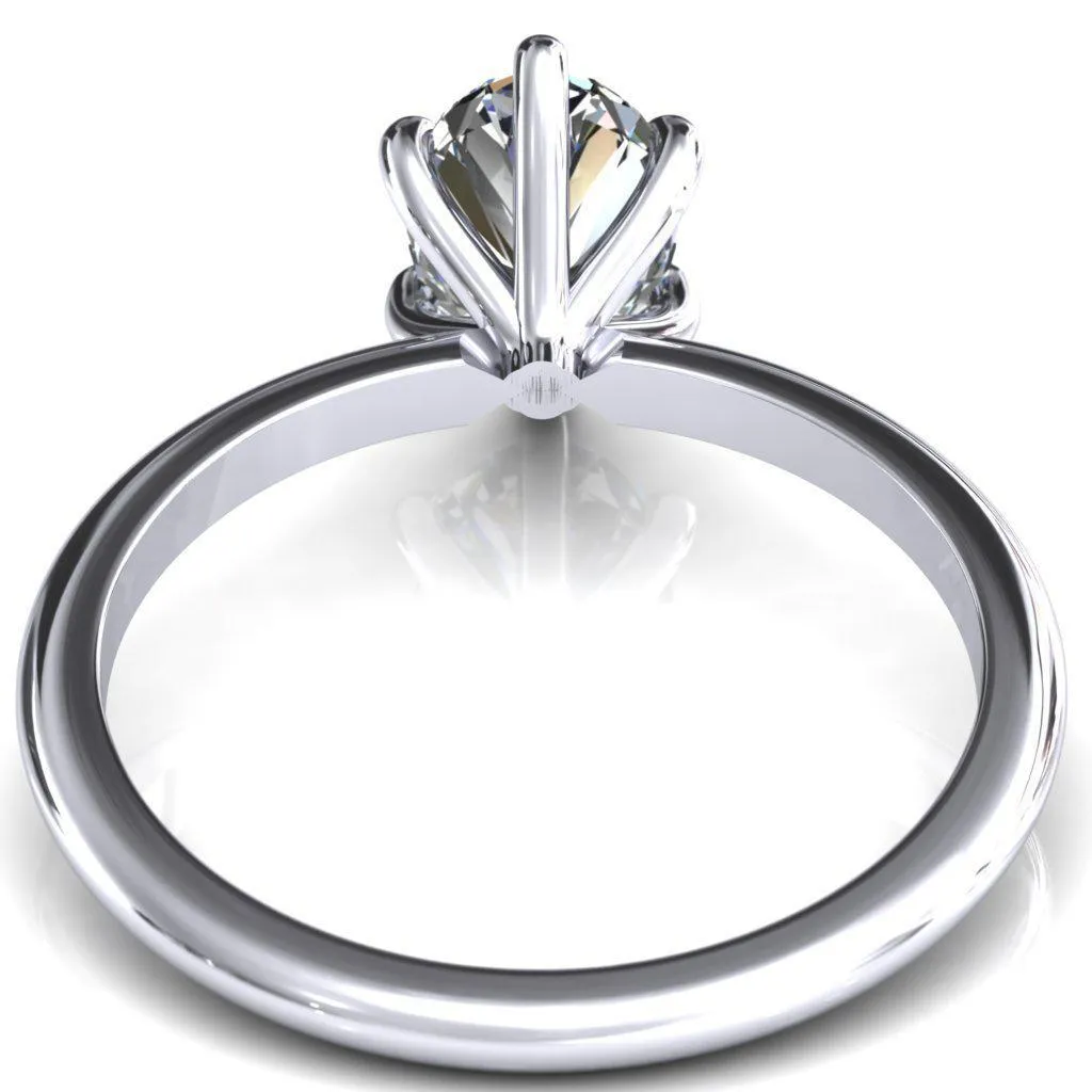 Gracey Oval Center Stone 6-Claw Prong Engagement Ring