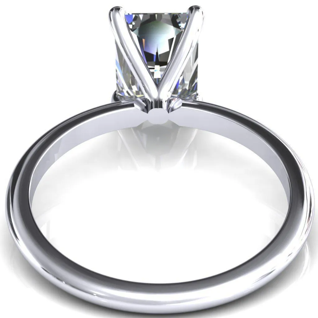 Gracey Radiant Center Stone 4-Claw Prong Engagement Ring