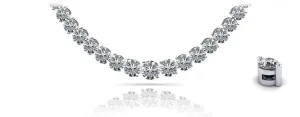 Graduated Diamond Strand Necklace With Shiny Diamond Links  with 4.04 ct.(finished)
