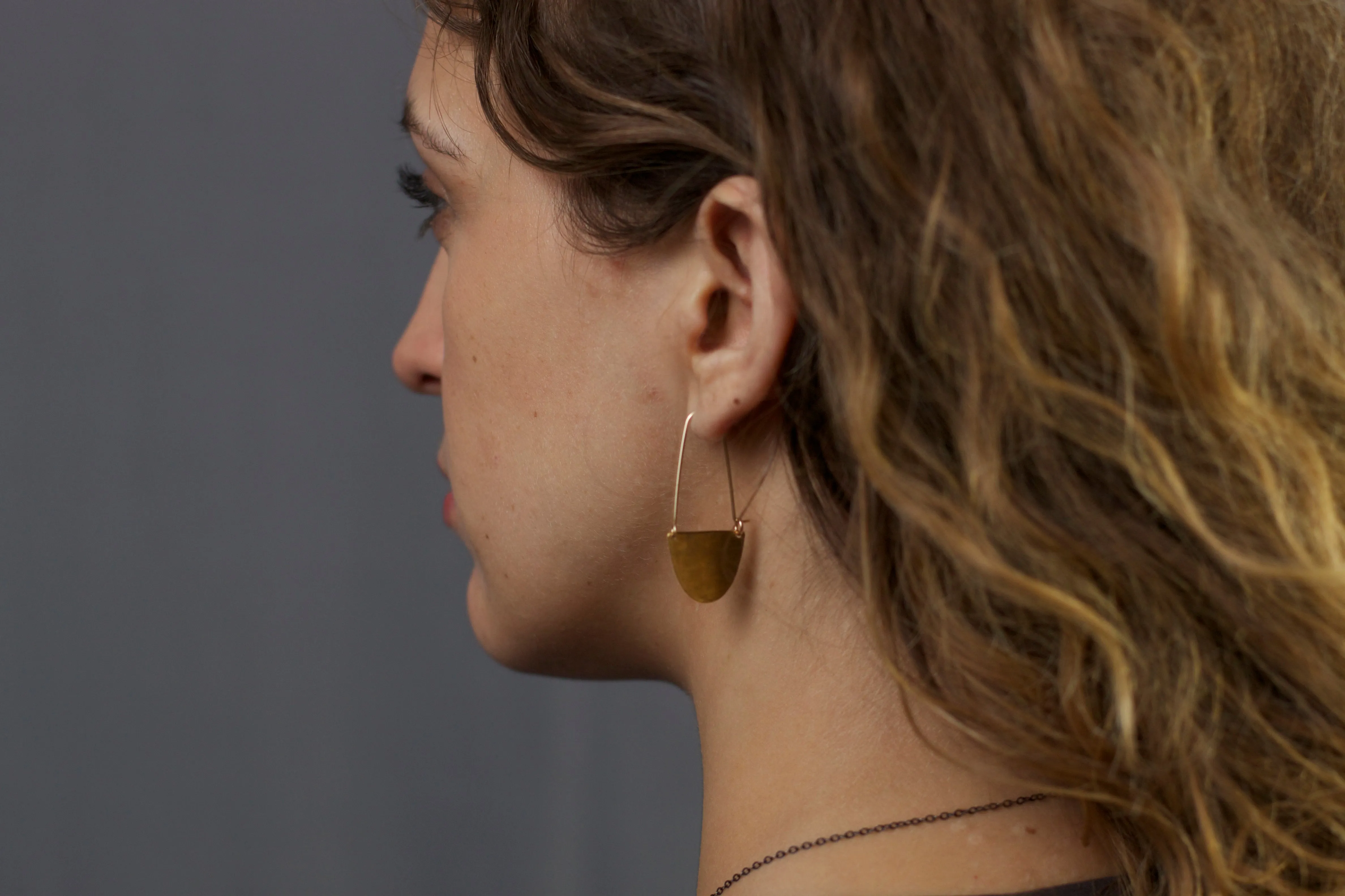 Half Moon Hoop Earrings