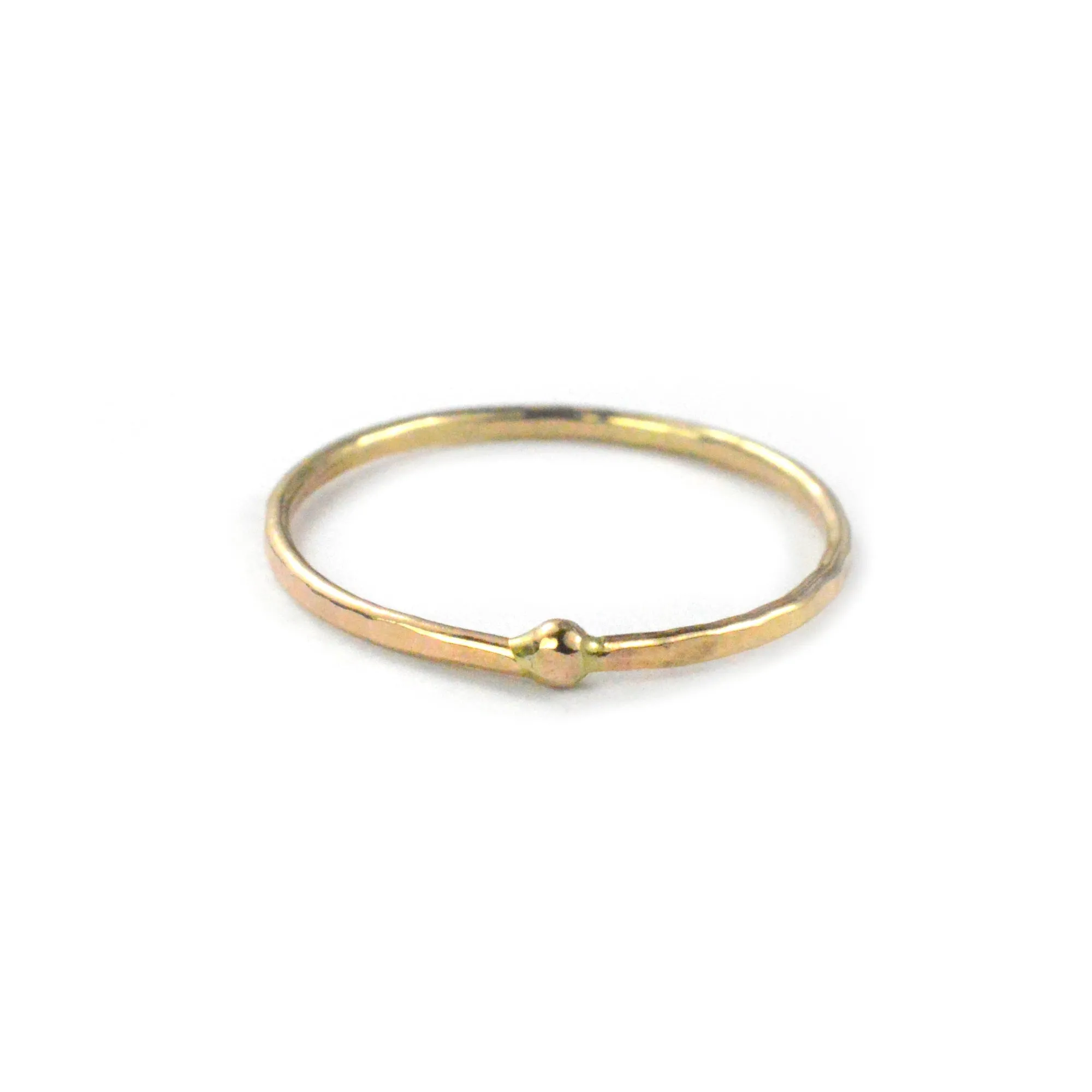 Hammered Bead Stacking Rings - Set of 5
