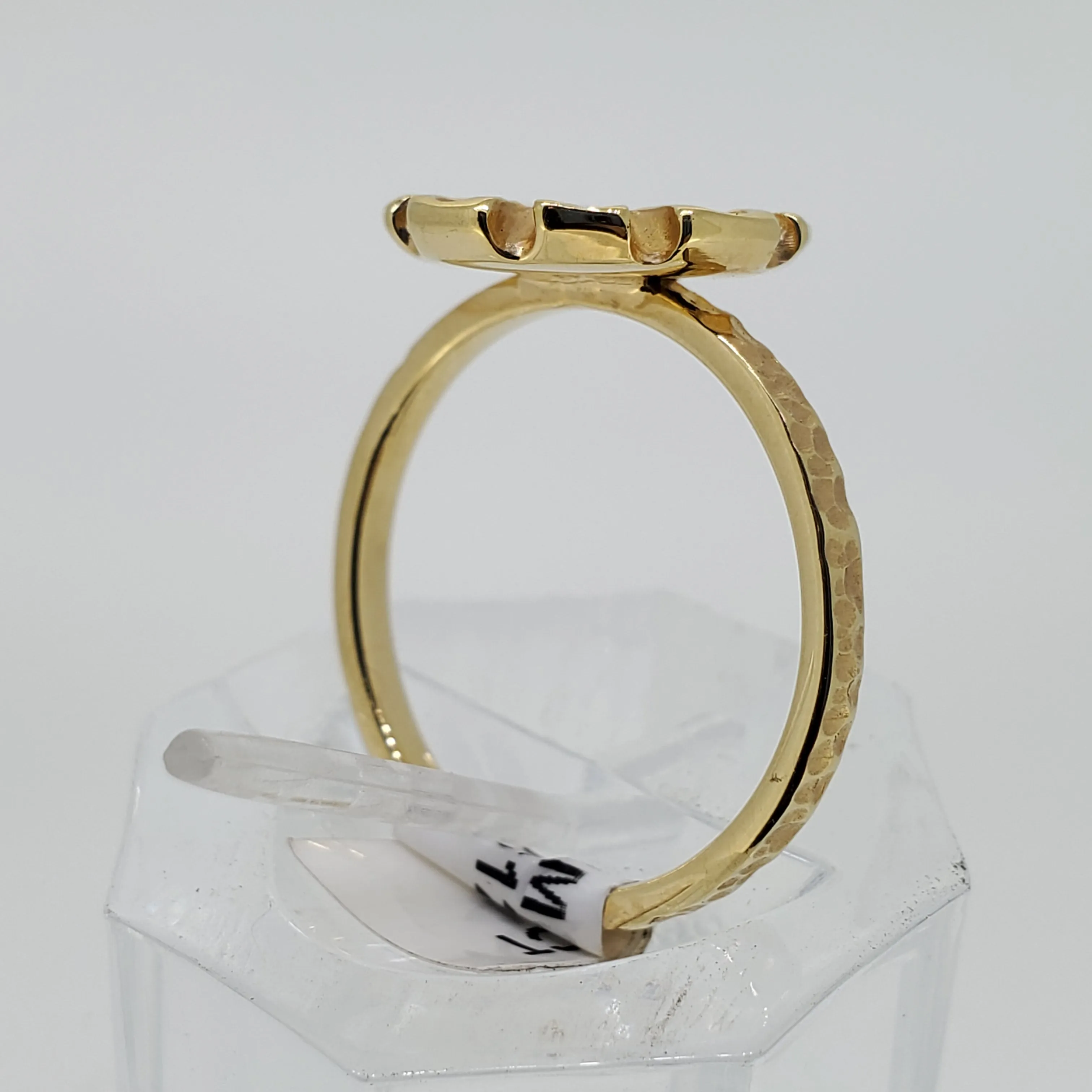 Hammered Diamond Ring