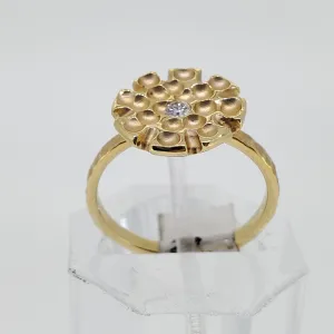 Hammered Diamond Ring